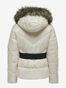 ONLY Cremefarbener Damen-Winter-Steppmantel ONLY Fever