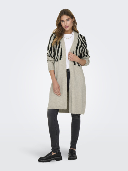 ONLY Schwarz-beige Damenstrickjacke ONLY Jade