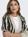 ONLY Schwarz-beige Damenstrickjacke ONLY Jade
