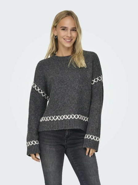 ONLY Dunkelgrauer Damen Pullover ONLY Amanda