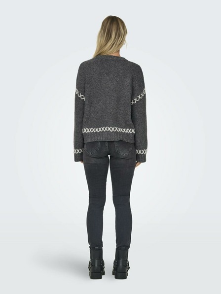 ONLY Dunkelgrauer Damen Pullover ONLY Amanda