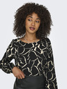 ONLY Beige und schwarz gemusterte Damenbluse ONLY Elite