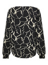 ONLY Beige und schwarz gemusterte Damenbluse ONLY Elite