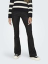 ONLY Schwarze Damen Leder Skinny Schlaghosen ONLY Blush