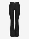 ONLY Schwarze Damen Leder Skinny Schlaghosen ONLY Blush