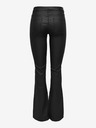ONLY Schwarze Damen Leder Skinny Schlaghosen ONLY Blush