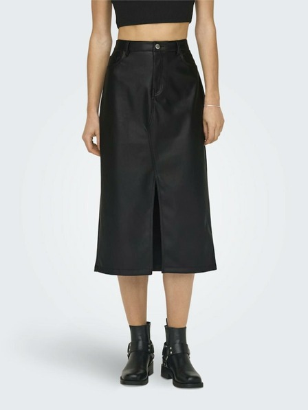 ONLY Schwarzer Damen-Kunstlederrock ONLY Kiri
