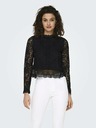 ONLY Schwarze Damen-Spitzenbluse ONLY New Karo