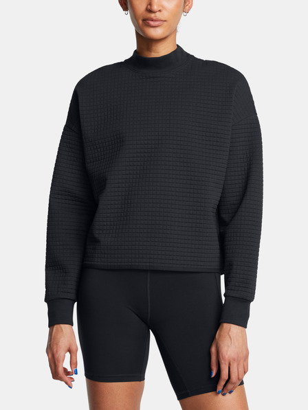Under Armour Damen Sweatshirt Under Armour Unstoppable Flc Grid Mock LS-BLK