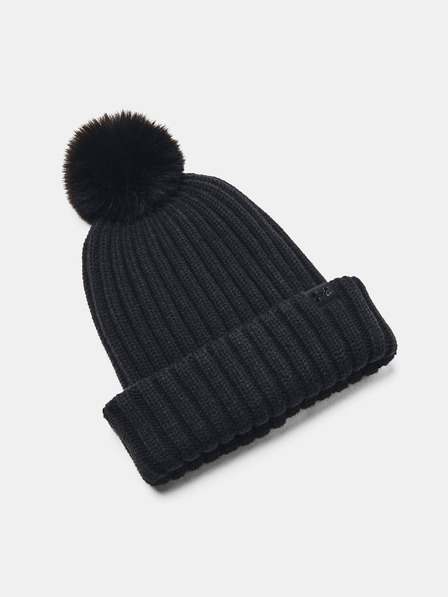 Under Armour Damen Under Armour W Halftime Pom Beanie-BLK