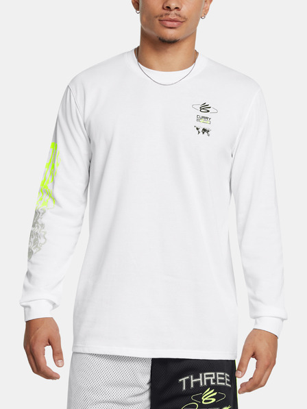 Under Armour Herren T-Shirt Under Armour Curry HW Verbiage LS Tee-WHT