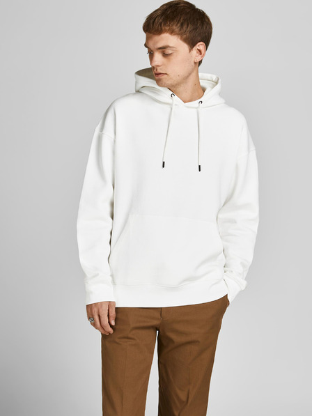Jack & Jones Weißer Basic-Kapuzenpullover für Herren Jack & Jones Star