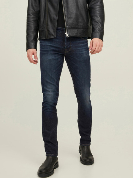 Jack & Jones Dunkelblaue Herrenjeans mit schmaler Passform Jack & Jones Glenn