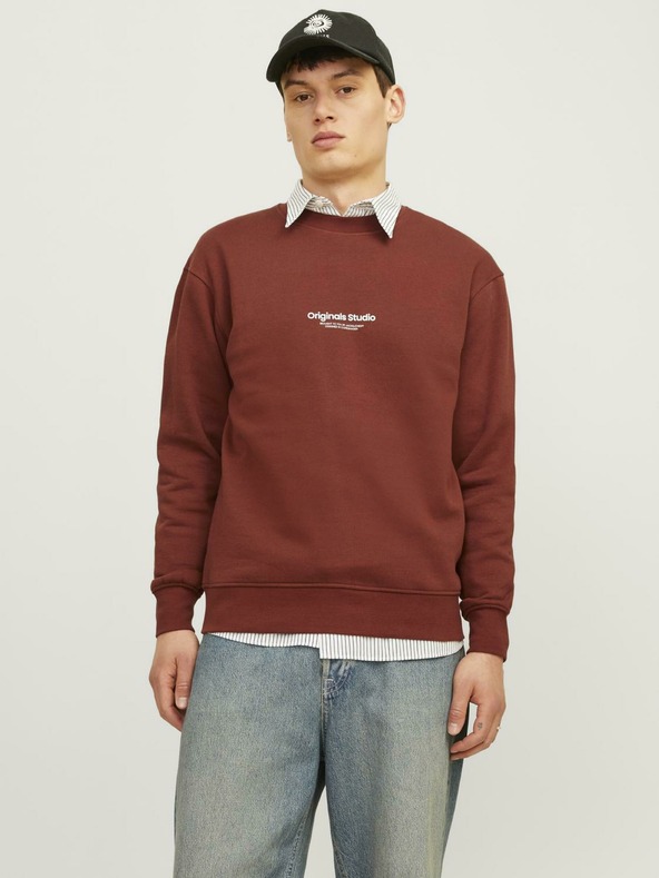 Jack & Jones Brauner Jack & Jones JORVESTERBRO Herren-Kapuzenpullover