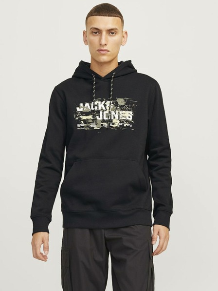 Jack & Jones Schwarzer Herren Jack & Jones Outdoor Hoodie