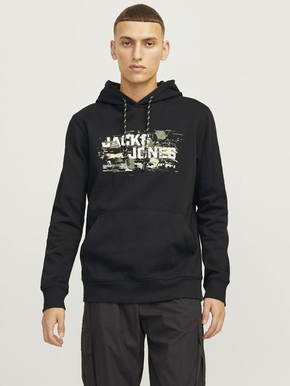 Jack & Jones Schwarzer Herren Jack & Jones Outdoor Hoodie