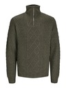 Jack & Jones Khaki Herren Jack & Jones Blunorth Zip Pullover