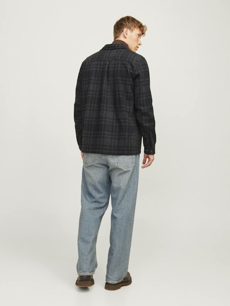 Jack & Jones Schwarze und graue Herren Jack & Jones Raymond Lightweight Shirt Jacke