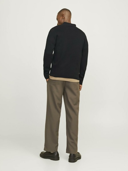 Jack & Jones Schwarzer Jack & Jones Milano Pullover mit Reißverschluss für Herren