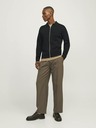 Jack & Jones Schwarzer Jack & Jones Milano Pullover mit Reißverschluss für Herren