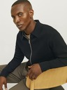 Jack & Jones Schwarzer Jack & Jones Milano Pullover mit Reißverschluss für Herren