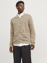 Jack & Jones Beige Herren Jack & Jones Milano Pullover mit Reißverschluss