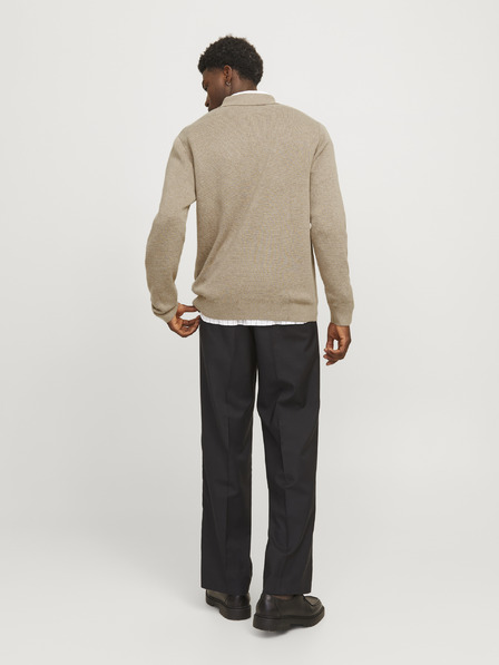 Jack & Jones Beige Herren Jack & Jones Milano Pullover mit Reißverschluss