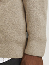 Jack & Jones Beige Herren Jack & Jones Milano Pullover mit Reißverschluss