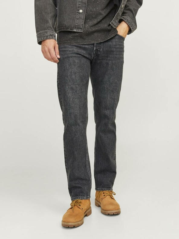 Jack & Jones Schwarze Straight Fit-Jeans für Herren Jack & Jones Chris