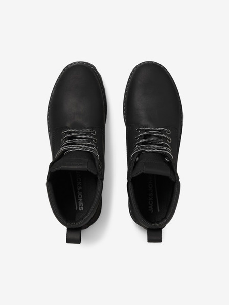Jack & Jones Schwarze Lederstiefeletten für Herren Jack & Jones Queens