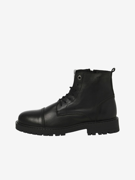 Jack & Jones Schwarze Herren Lederstiefeletten Jack & Jones Tremor