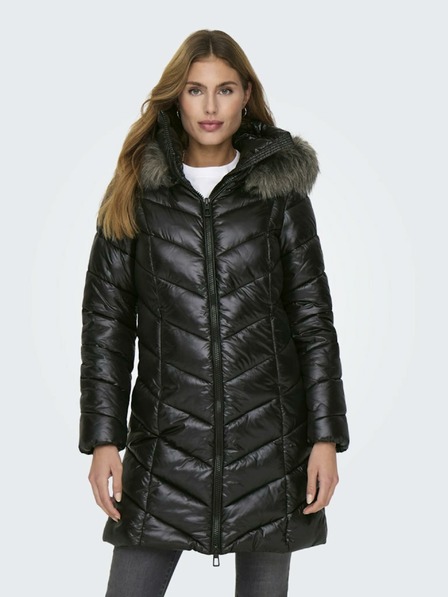 ONLY Schwarzer Damen-Winter-Steppmantel ONLY Fever
