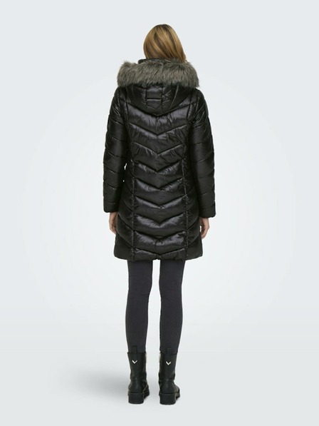 ONLY Schwarzer Damen-Winter-Steppmantel ONLY Fever