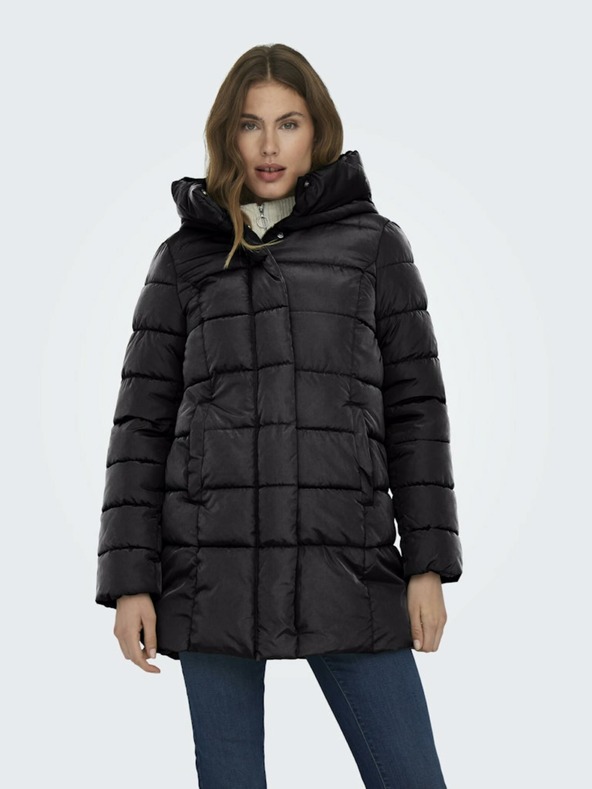 ONLY Schwarzer Damen-Winter-Steppmantel ONLY Luna