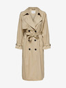 ONLY Beigefarbener, lockerer Trenchcoat mit Krawatte ONLY Chloe