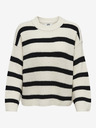 Jacqueline de Yong Schwarzer und cremefarbener gestreifter Damenpullover JDY Justy