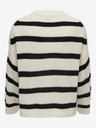 Jacqueline de Yong Schwarzer und cremefarbener gestreifter Damenpullover JDY Justy