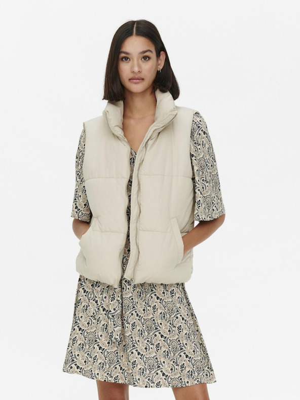 Jacqueline de Yong Cremefarbene Damen JDY New Erica Steppweste