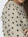 Jacqueline de Yong JDY Sigrid Beige Damen Pullover mit Tupfen