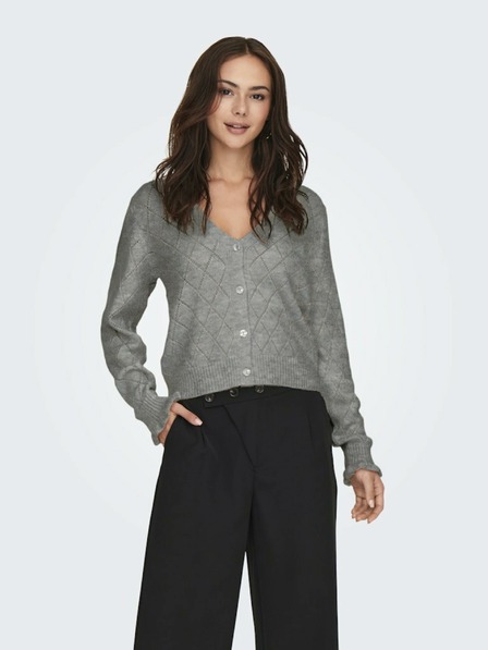 Jacqueline de Yong Hellgraue Damen Strickjacke JDY Letty