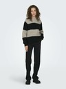 Jacqueline de Yong JDY Zoey Schwarz und Beige Damen Wollpullover