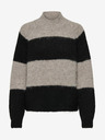 Jacqueline de Yong JDY Zoey Schwarz und Beige Damen Wollpullover