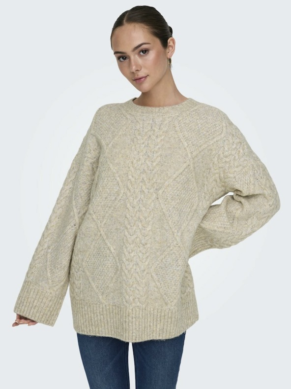 Jacqueline de Yong JDY Silja Beige Damen Pullover aus Wolle