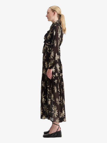 Scotch & Soda Schwarzes gemustertes Lurexkleid für Damen Scotch & Soda