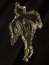 Scotch & Soda Schwarzes gemustertes Lurexkleid für Damen Scotch & Soda