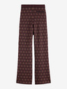 Scotch & Soda Scotch & Soda Burgunderfarben gemusterte Jacquard-Hose für Damen