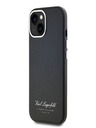 Karl Lagerfeld Genarbtes PU Hotel RSG Back Cover für iPhone 15 Schwarz Karl Lagerfeld