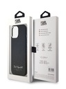 Karl Lagerfeld Genarbtes PU Hotel RSG Back Cover für iPhone 15 Schwarz Karl Lagerfeld