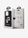 Karl Lagerfeld 3D Gummi Karl und Choupette Back Cover für iPhone 14 Pro Schwarz Karl Lagerfeld
