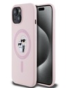 Karl Lagerfeld Liquid Silicone Karl und Choupette Magsafe Back Cover für iPhone 15 Pink Karl Lagerfeld